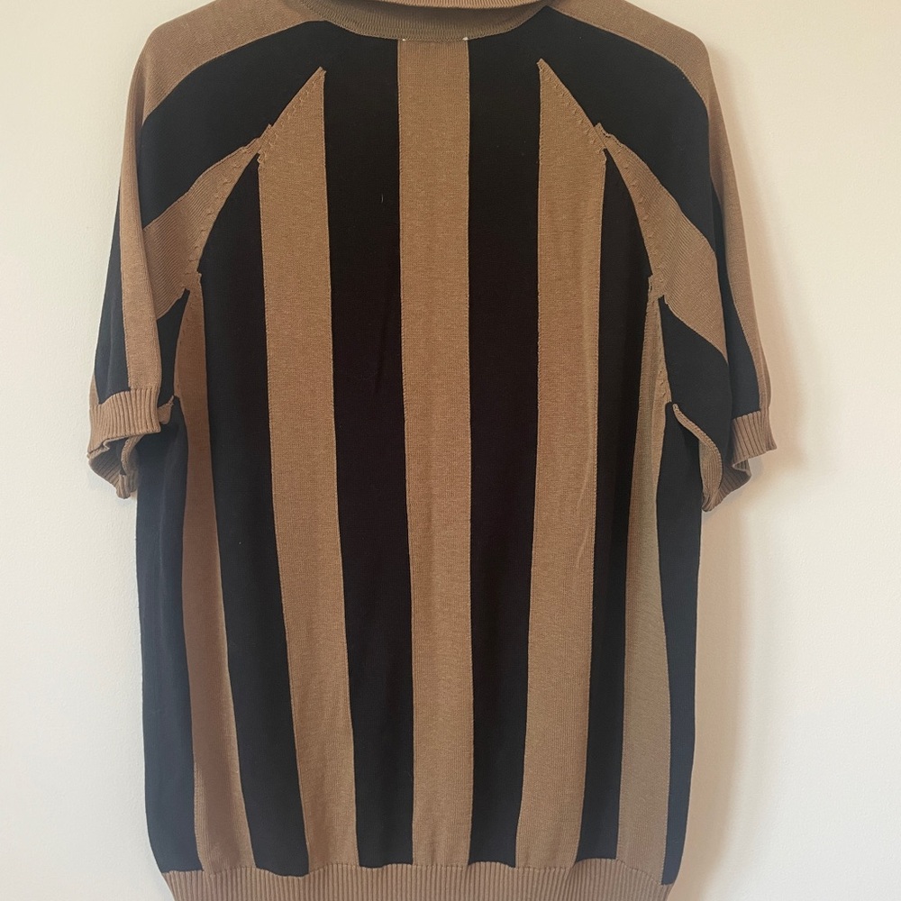 Silk Laundry Raglan Polo Unisex Kangaroo Stripe – New with Tag – - Picture 4 of 5